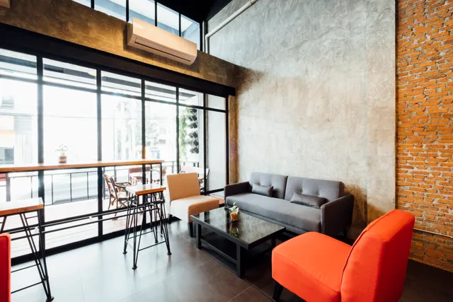 Cafe and living room loft style