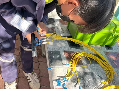 Fusion splice Fiber optic cable